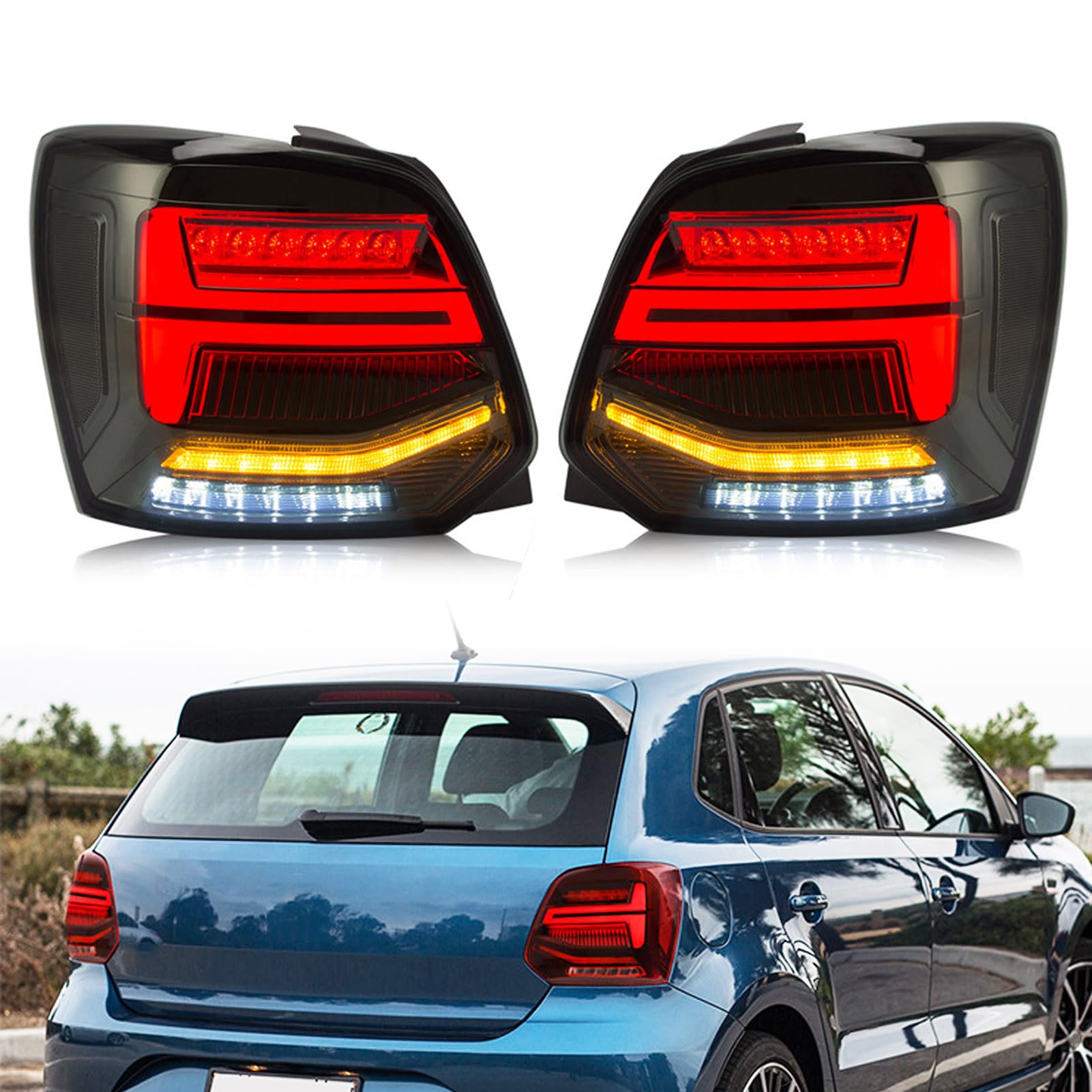 Amazon.com: Wkopet LED Tail Light Assembly for VW Polo (2011 2012